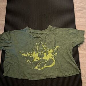 Boys lie graphic cropped tee